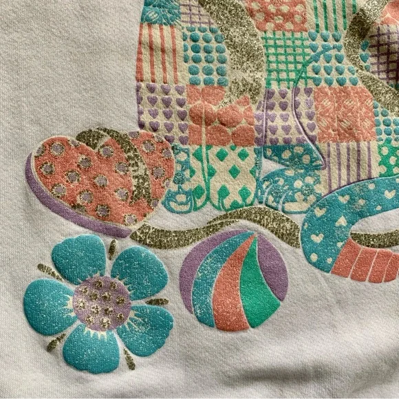 v i n t a g e :: Slouchy Cute Grandma Core Cat Lady Sweater - Picture 8 of 11